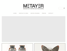 Tablet Screenshot of metayer-auction.com